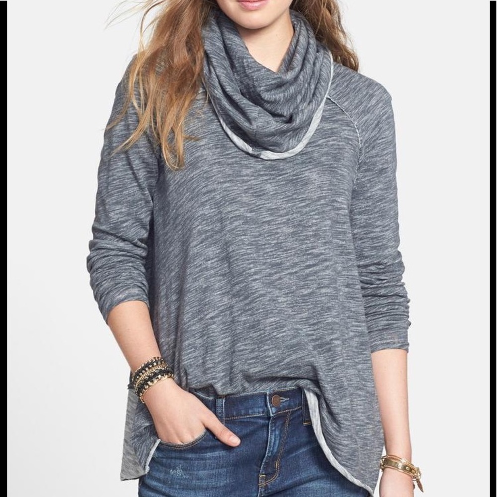 Free People Beach Cocoon Cowl Neck Shirt